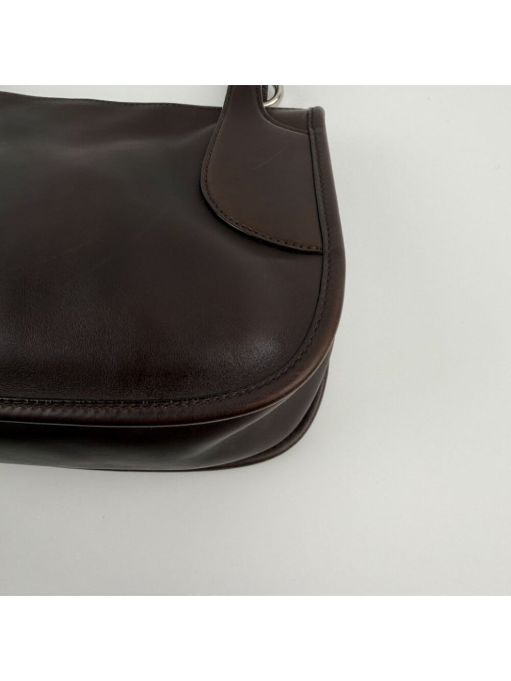 Prada Shoulder Bag Brown Leather Vintage - Picture 8 of 15
